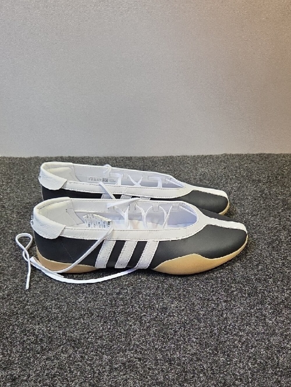 adidas Women’s Black and White Vintage-Inspired Lace-Up Sneakers - Picture 5 of 10